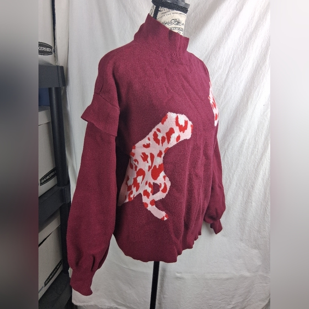 Crown & Ivy Womens small red sweater - Picture 3 of 10